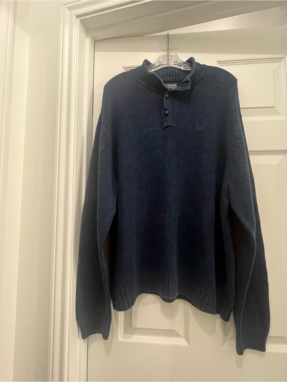Chaps Men's Dark Navy Button Down Sweater